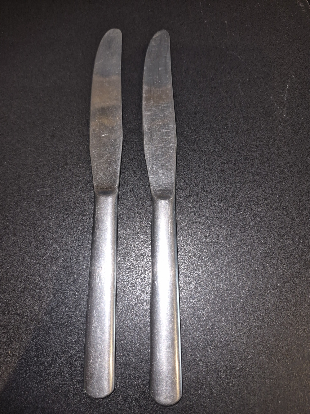 2 Vintage WWII Era Silco Stainless US Military Mess Hall Butter Knives 1017